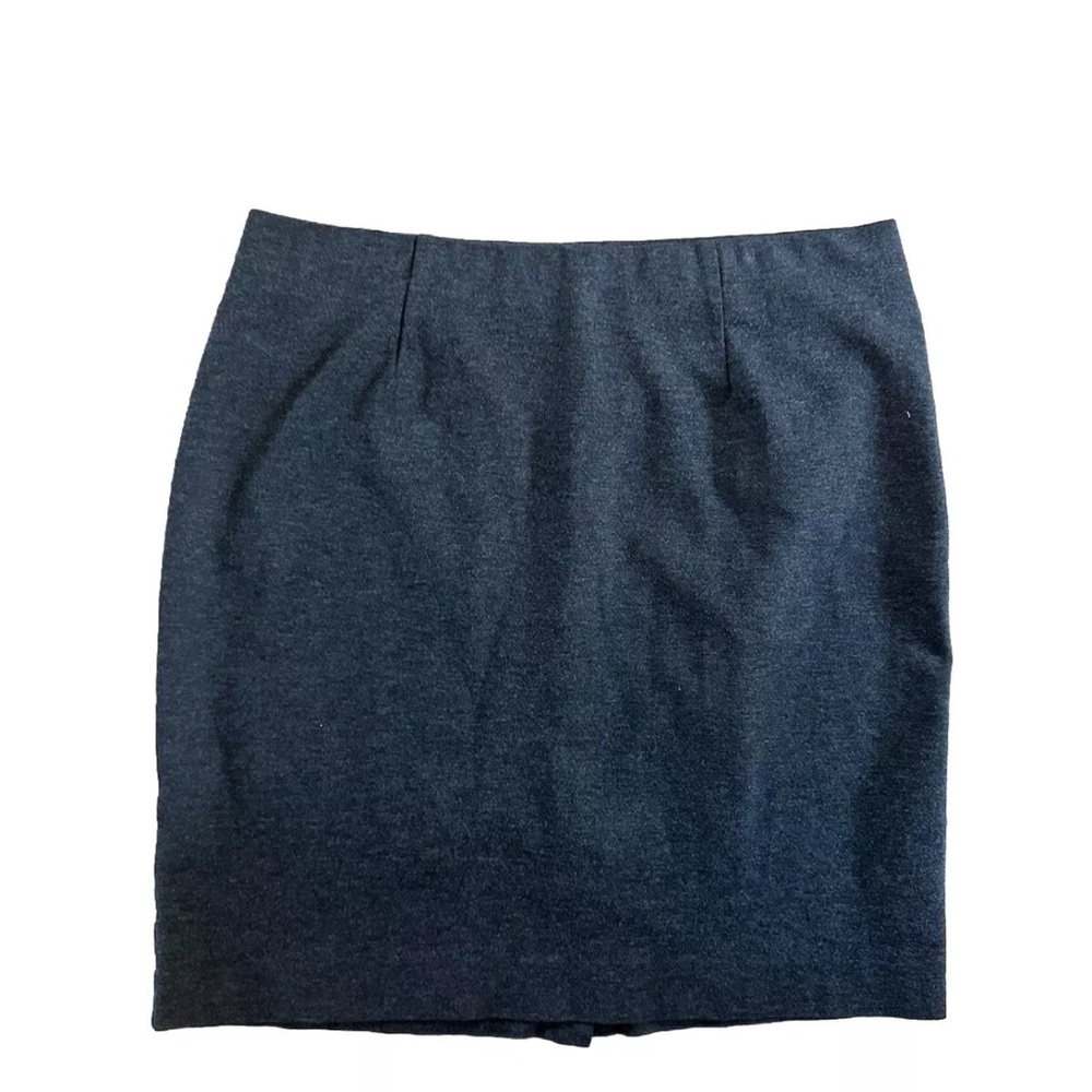 J.Jill Ponte Pencil Skirt Size M Solid Pull On Gray